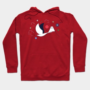 Japanese Crane. Hoodie